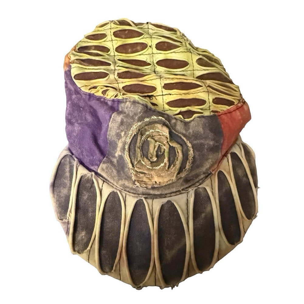 Rising International VTG Patchwork Cotton Military Style Cap boho hippie hip hop